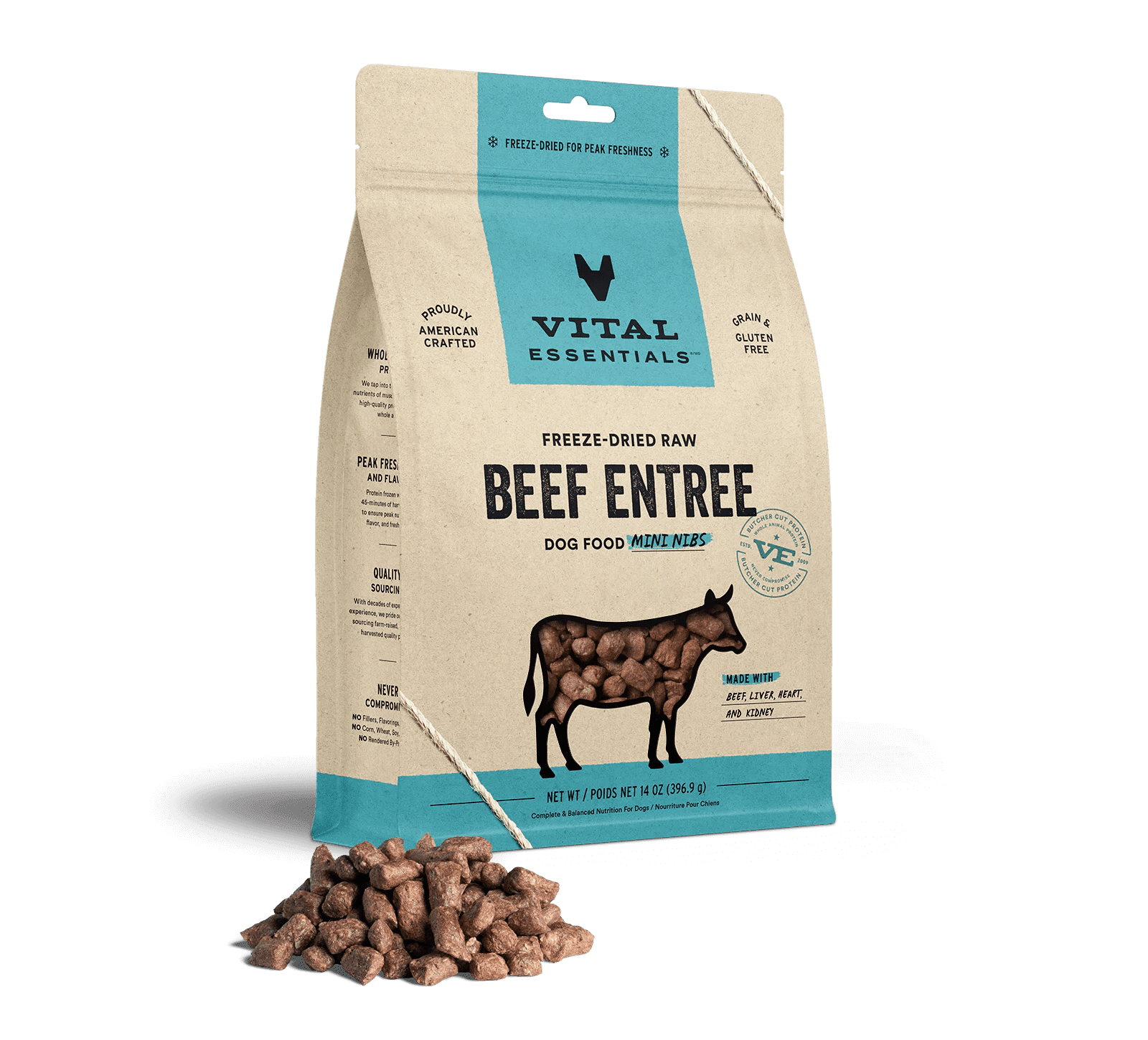 Freeze Dried Beef Entrée Mini Nibs