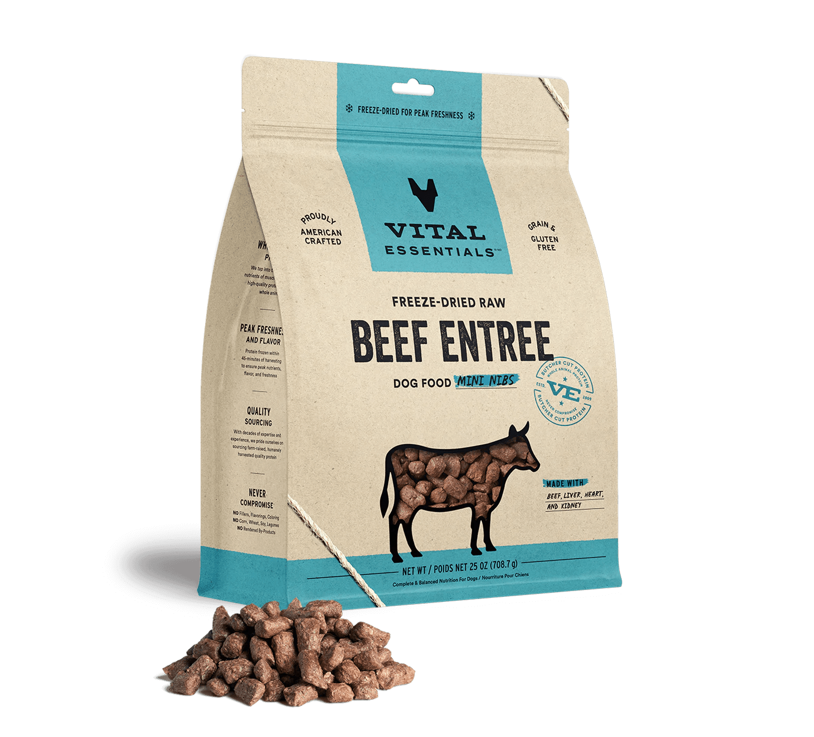 Freeze Dried Beef Entrée Mini Nibs