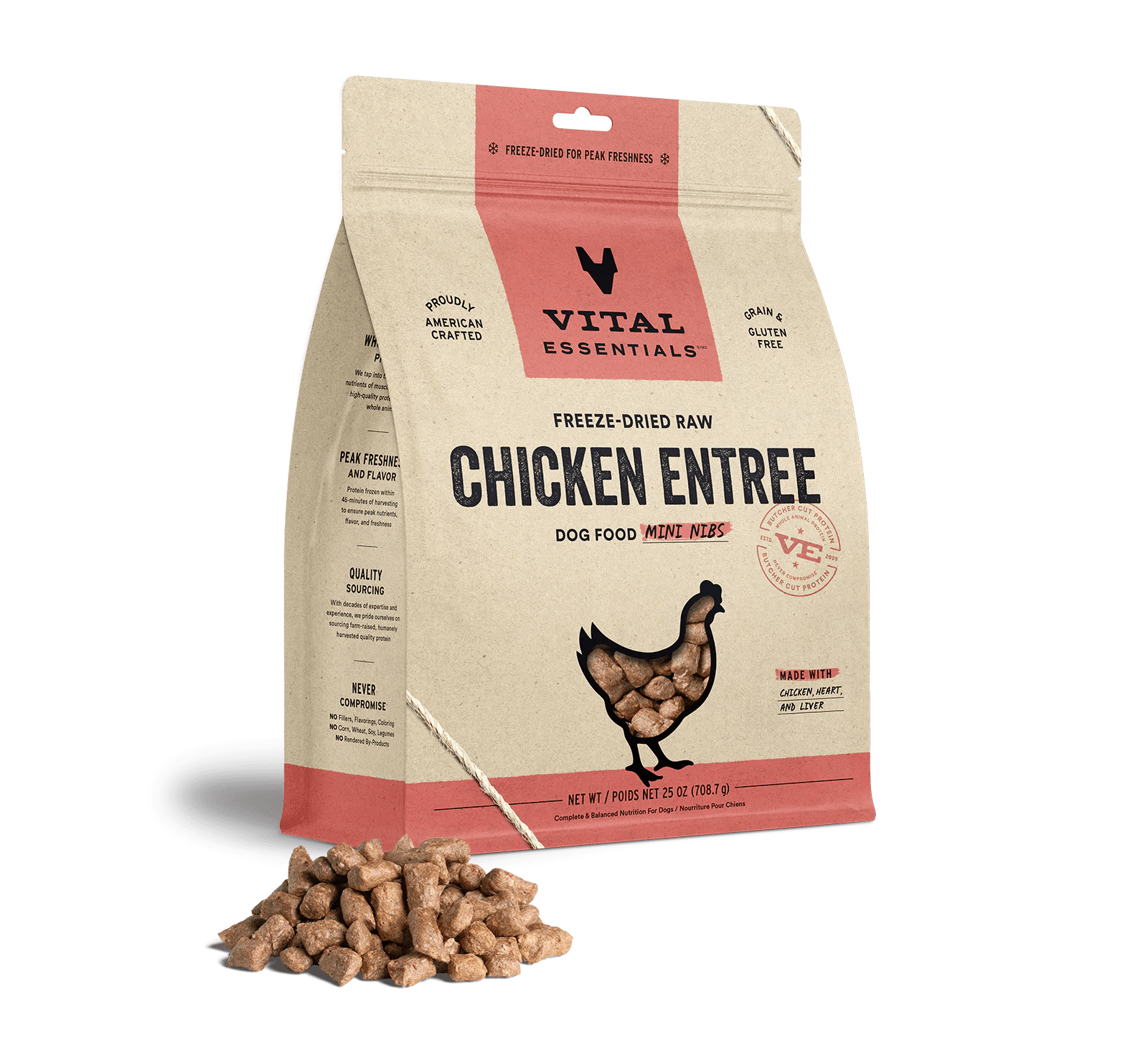 Freeze Dried Chicken Entrée Mini Nibs