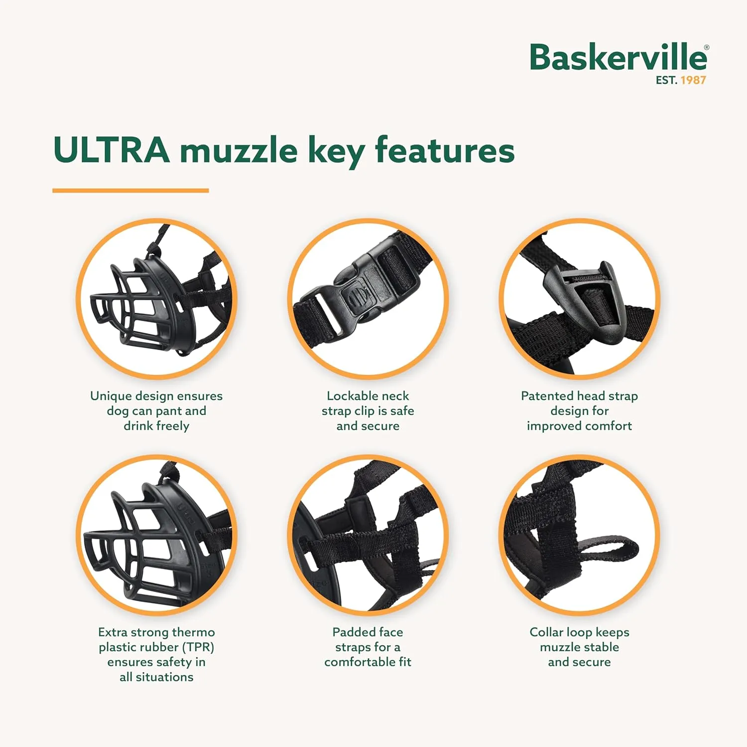 Baskerville Ultra Muzzle (6/16" nose circumference)