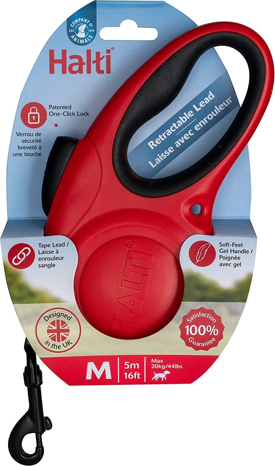 HALTI Retractable Lead (10') - Red