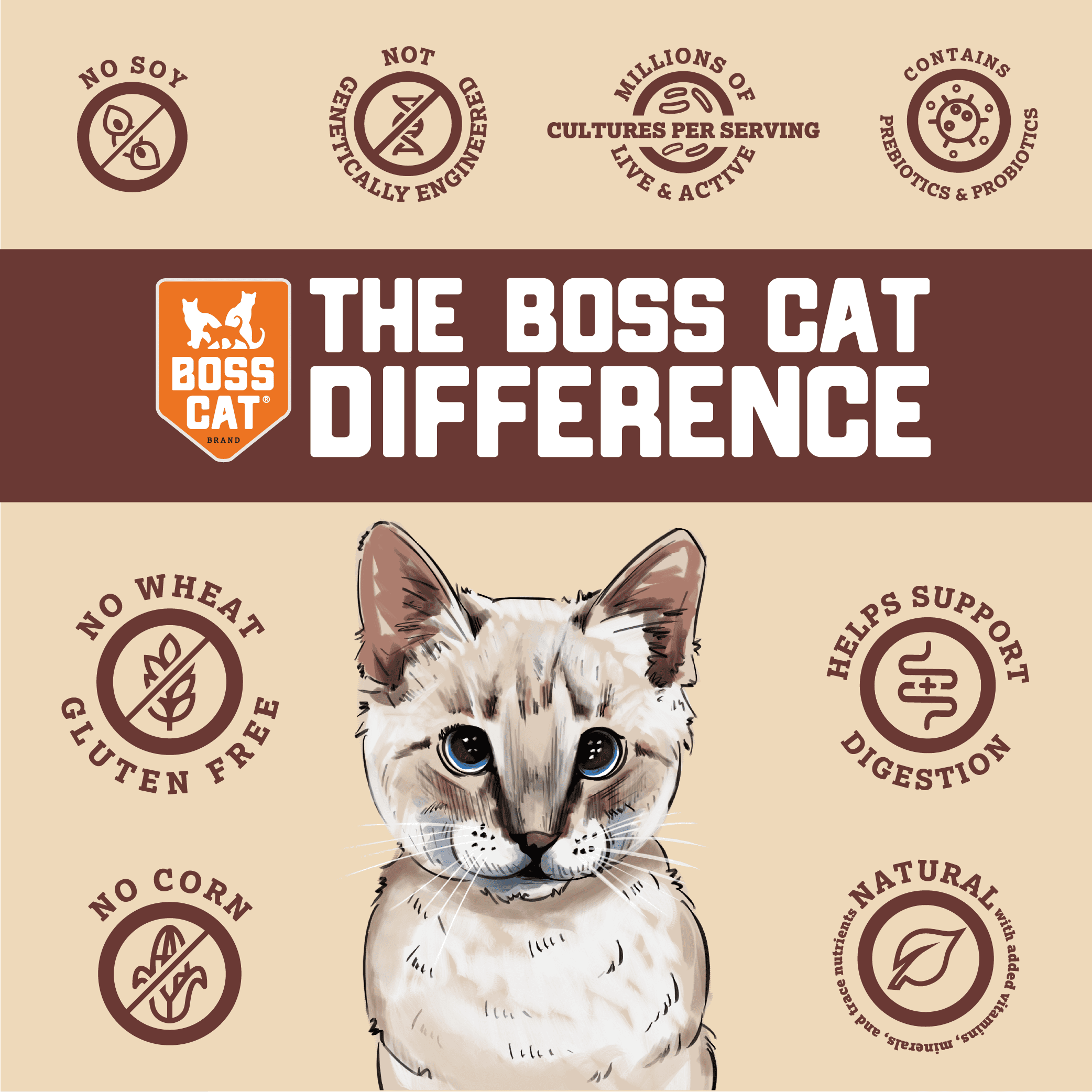 Freeze Dried Boss Cat Complete Raw Chicken Nuggs