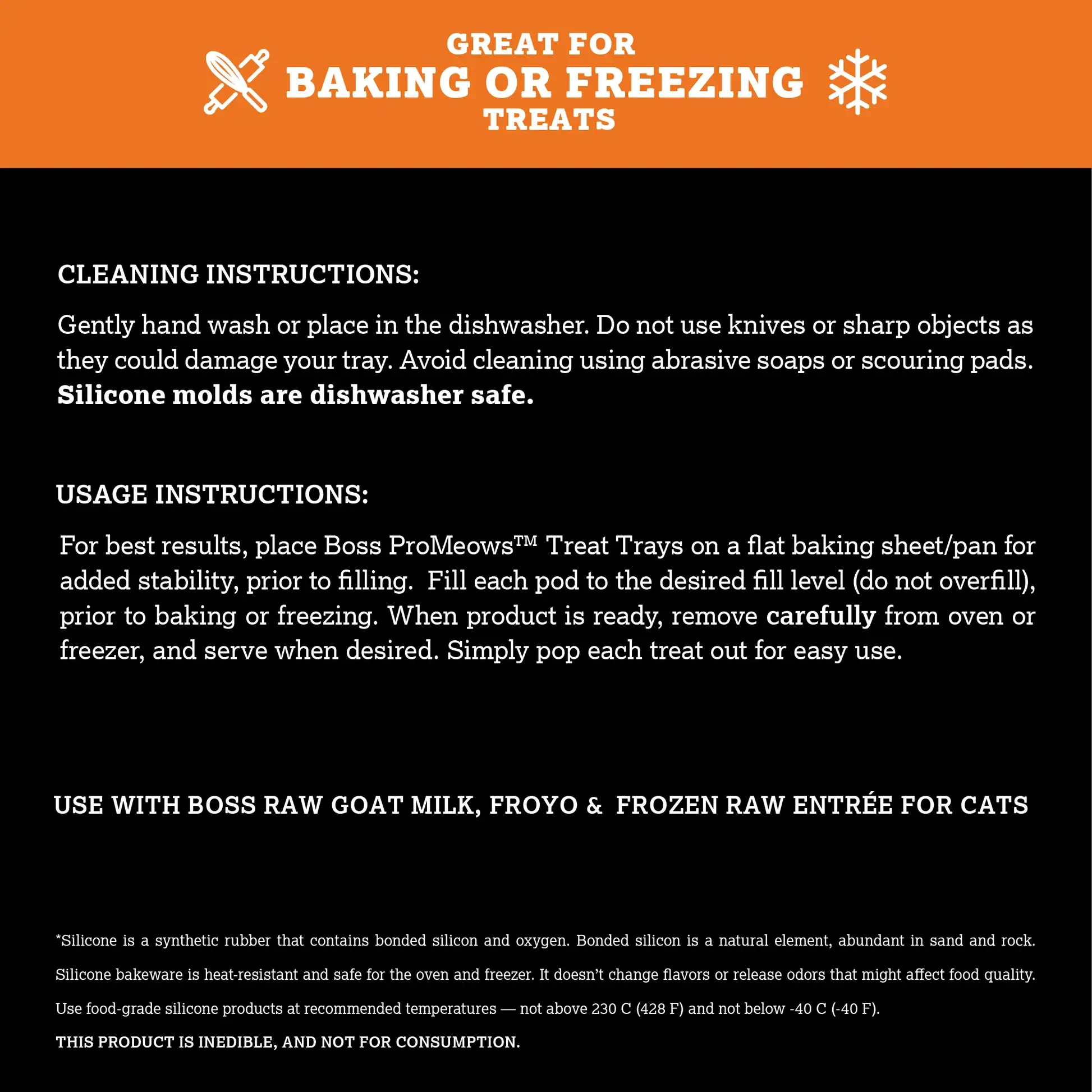 ProMeow Orange Boss Cat Treat Tray