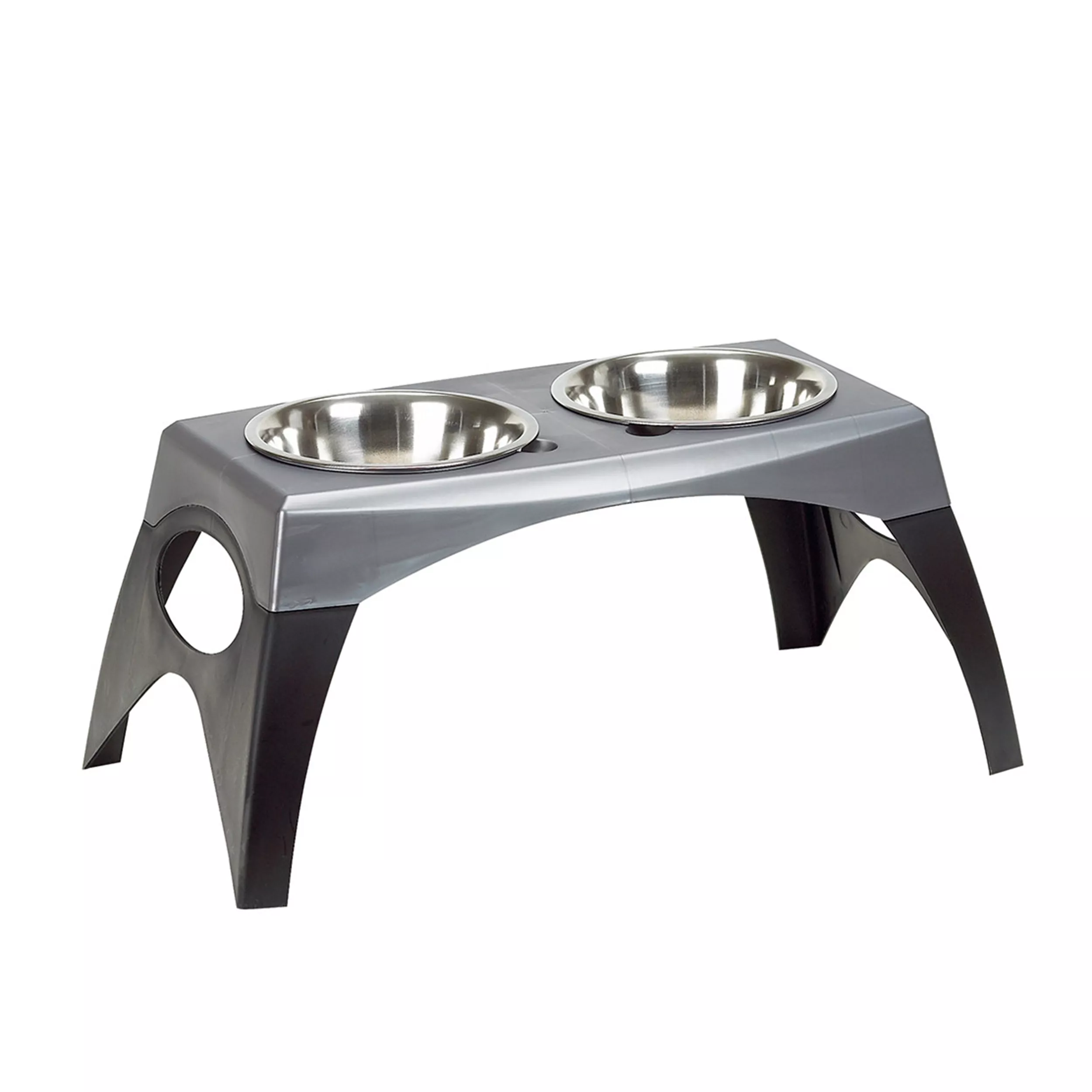 Elevated Feeder Storm Cloud with 2.75 quart Stainless Steel bowls