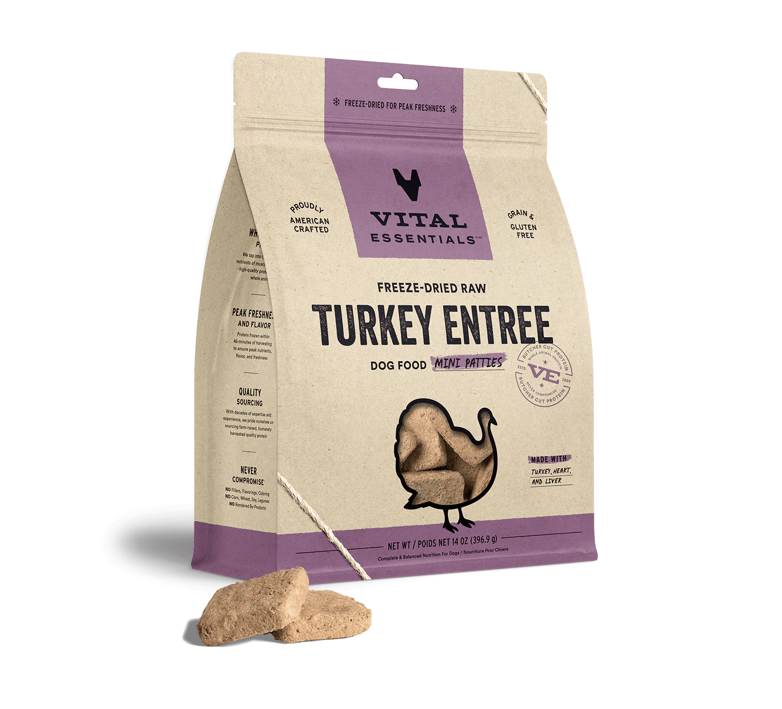 Freeze Dried Turkey Entrée Mini Patties