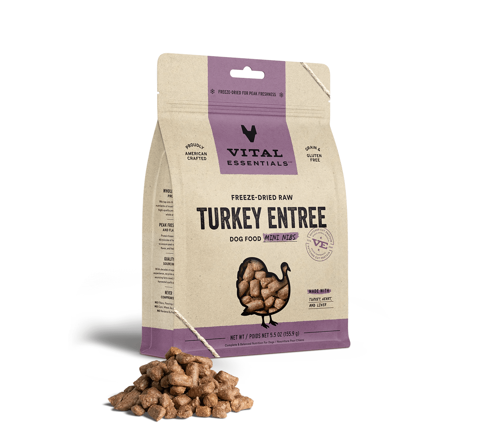 Freeze Dried Turkey Entrée Mini Nibs