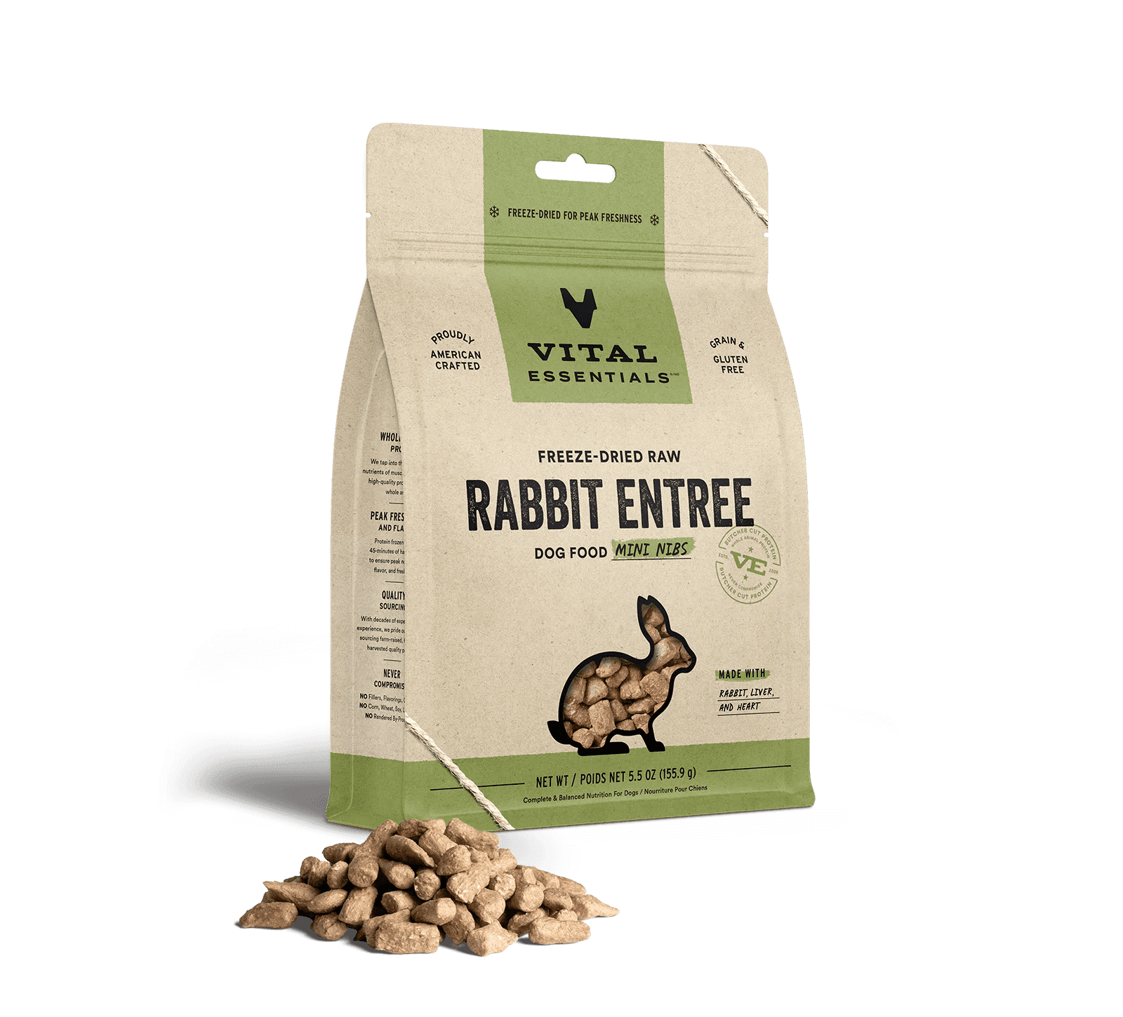 Freeze Dried Rabbit Entrée Mini Nibs