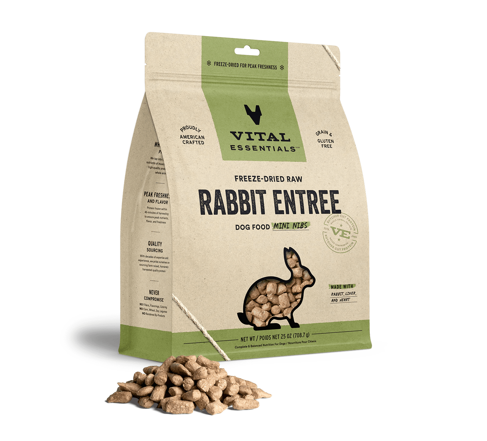 Freeze Dried Rabbit Entrée Mini Nibs