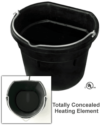 Heated Rubber Flat Back Bucket