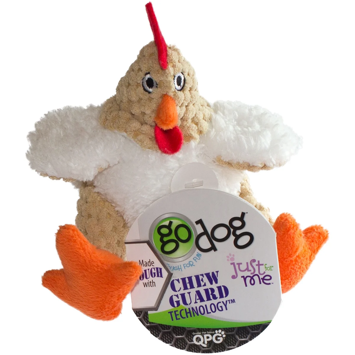 goDog Checkers Rooster - Fat White - Small