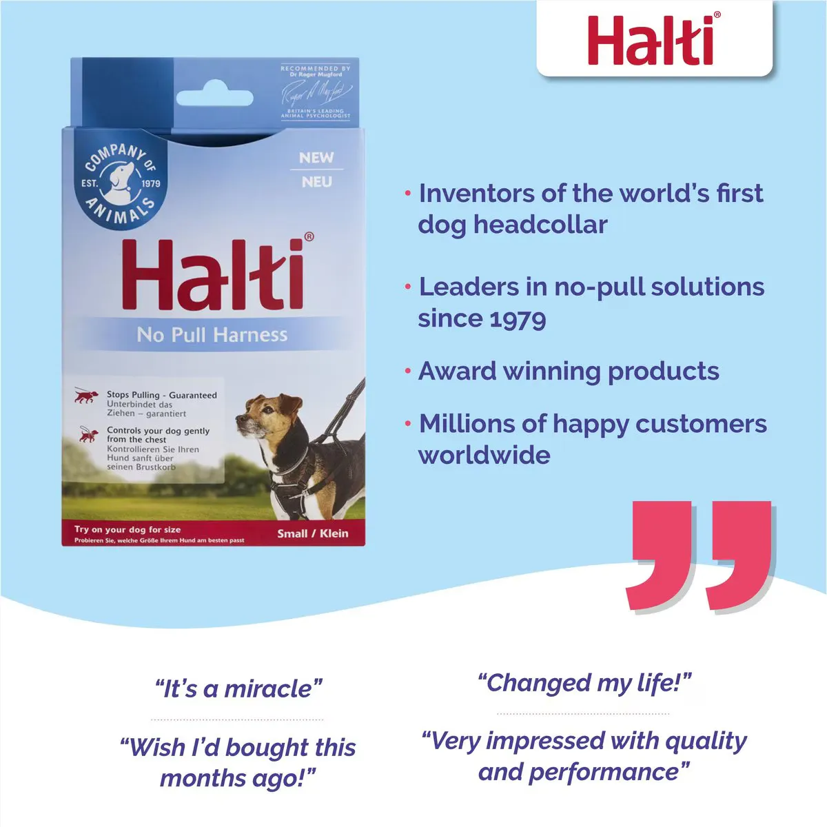 HALTI No Pull Harness - Black/Red