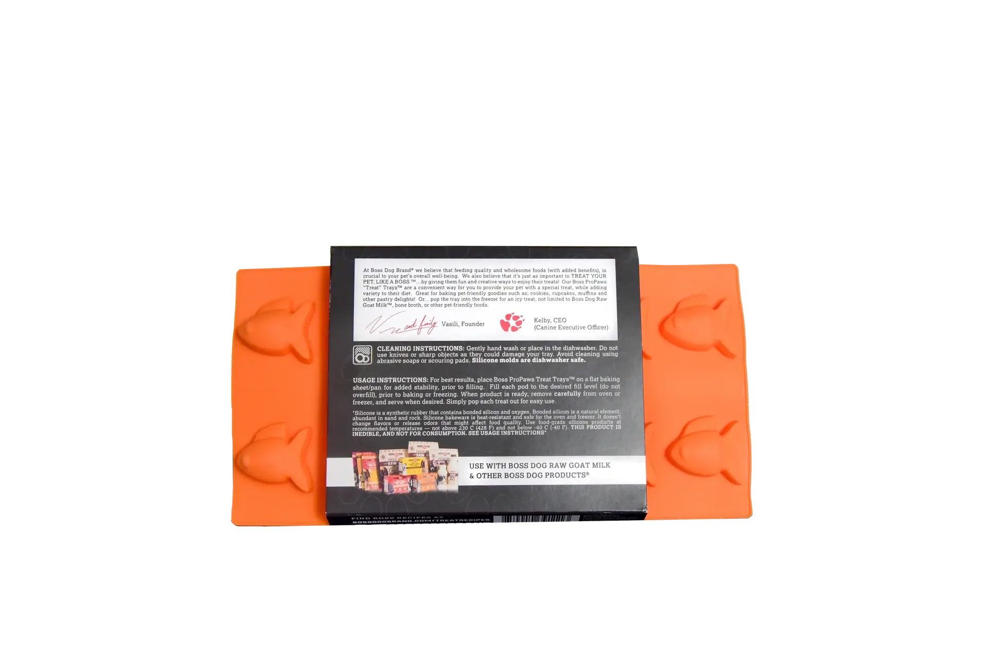 ProMeow Orange Boss Cat Treat Tray